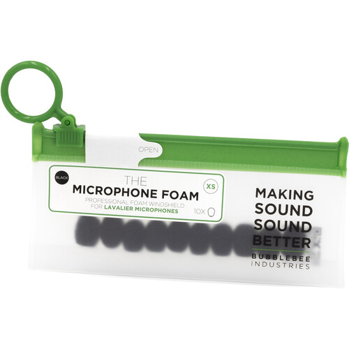 The Microphone foam for lavalier mics - XS, black - 10pack