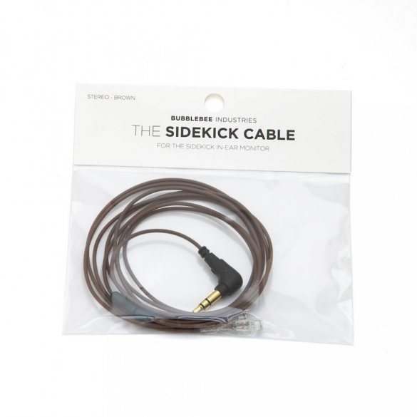 The Sidekick in-ear monitor cable, straight, mono, stereo jack, brown