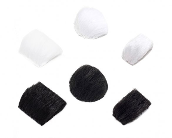 Fur For Lav round - black color