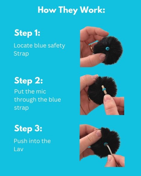 Puffer Urchin Lav windshield, Foam Core, Black (Pair)