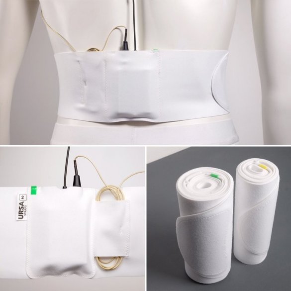 Waist Strap Large - white, small pouch