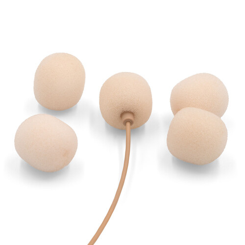 The Microphone foam for lavalier mics - LARGE, beige - 5pack