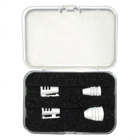 Set 4 different holders in case, White